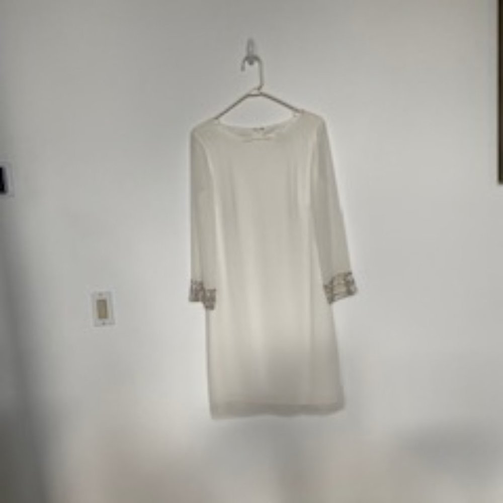 David's Bridal White Wedding Dress, Size 8